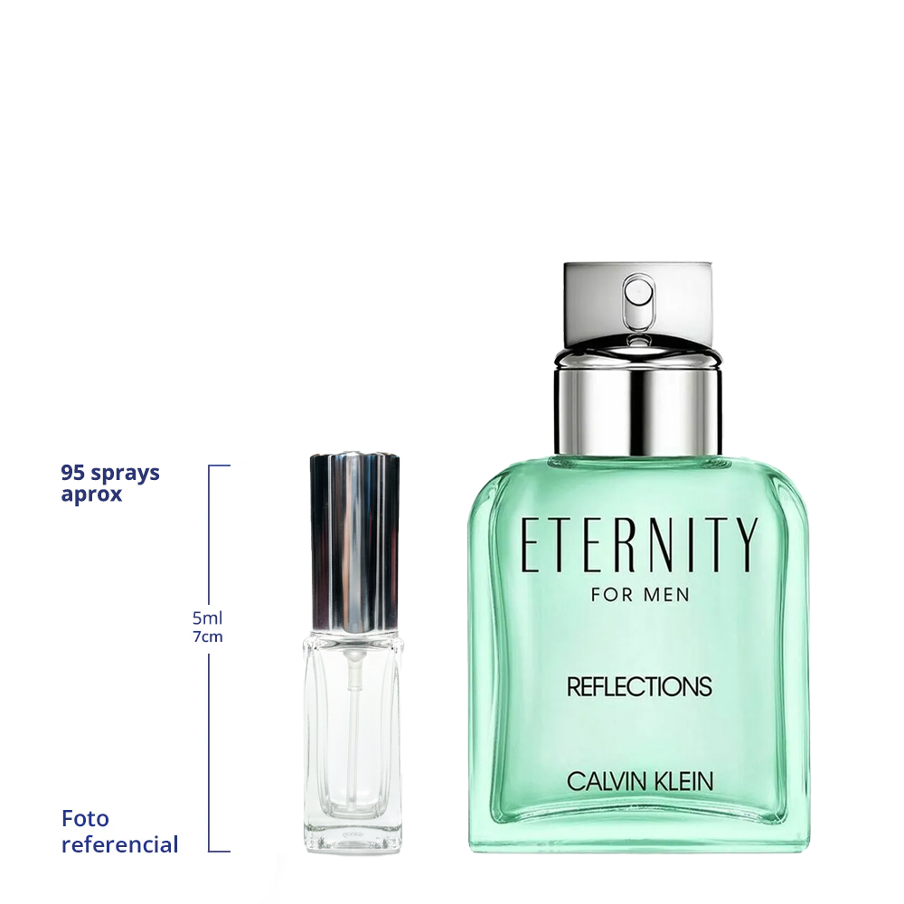 Calvin Klein Eternity Reflections Decant Travel Size 5ml y 10ml de 95 a 150 Sprays Aprox Eau De Toilette For Men