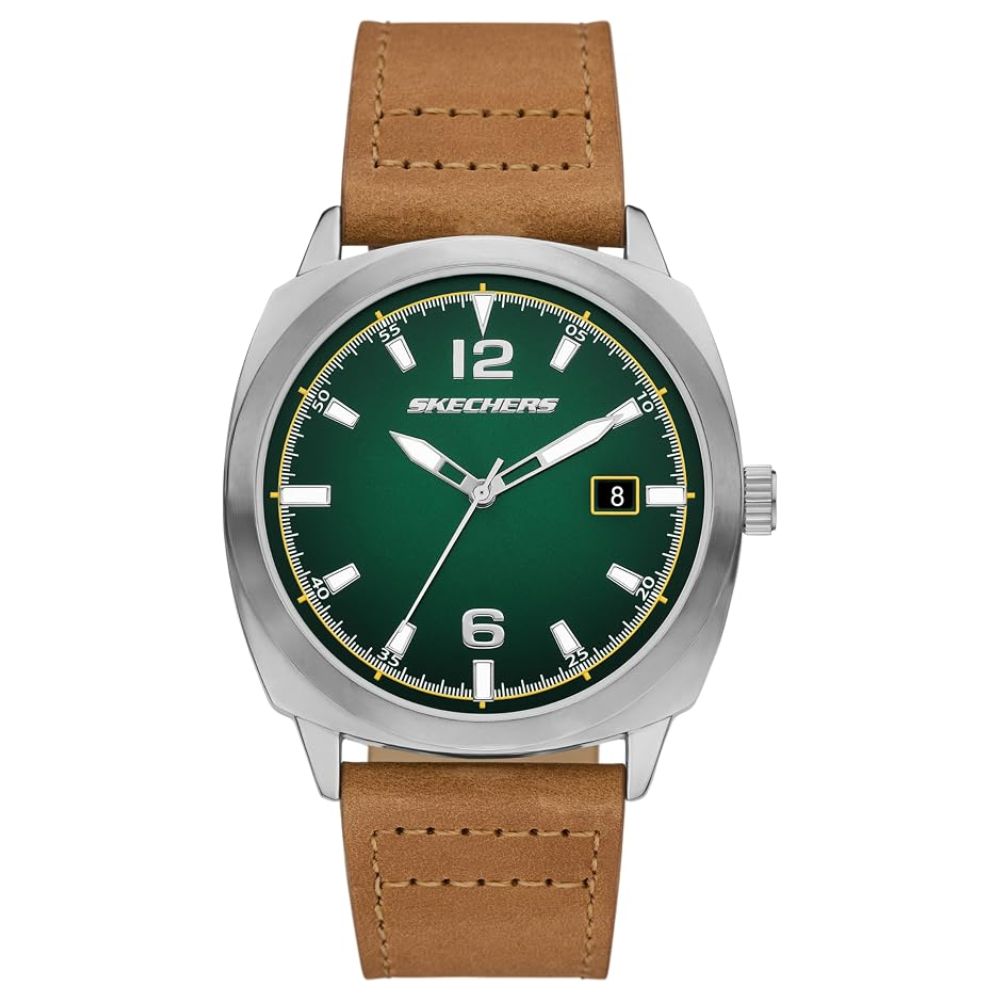 Skechers Reloj Para Caballeros Hewes Three-Hand Date Brown