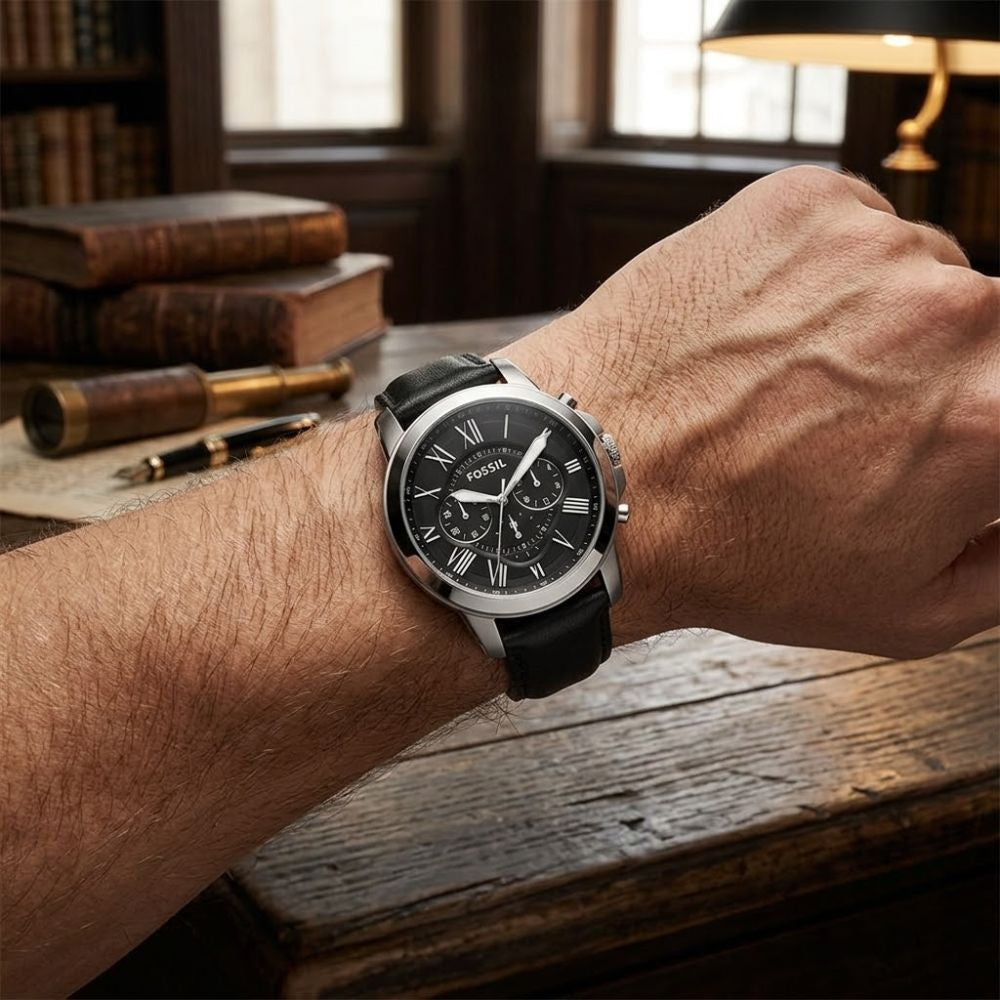 Fossill Reloj Para Caballeros Grant Black