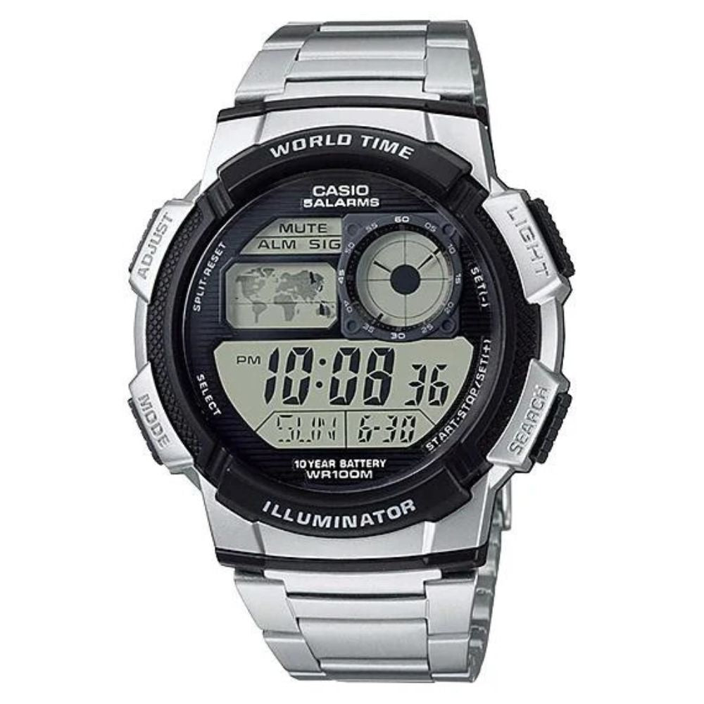 Casio Reloj Casual Correa De Acero Inoxidable Para Caballeros Silver