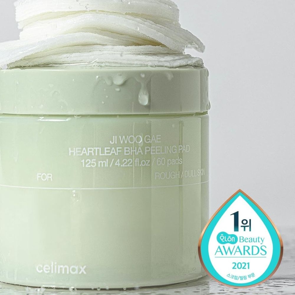 Celimax Ji Woo Gae Heartleaf BHA Peeling Pad 60 Pads 125ml