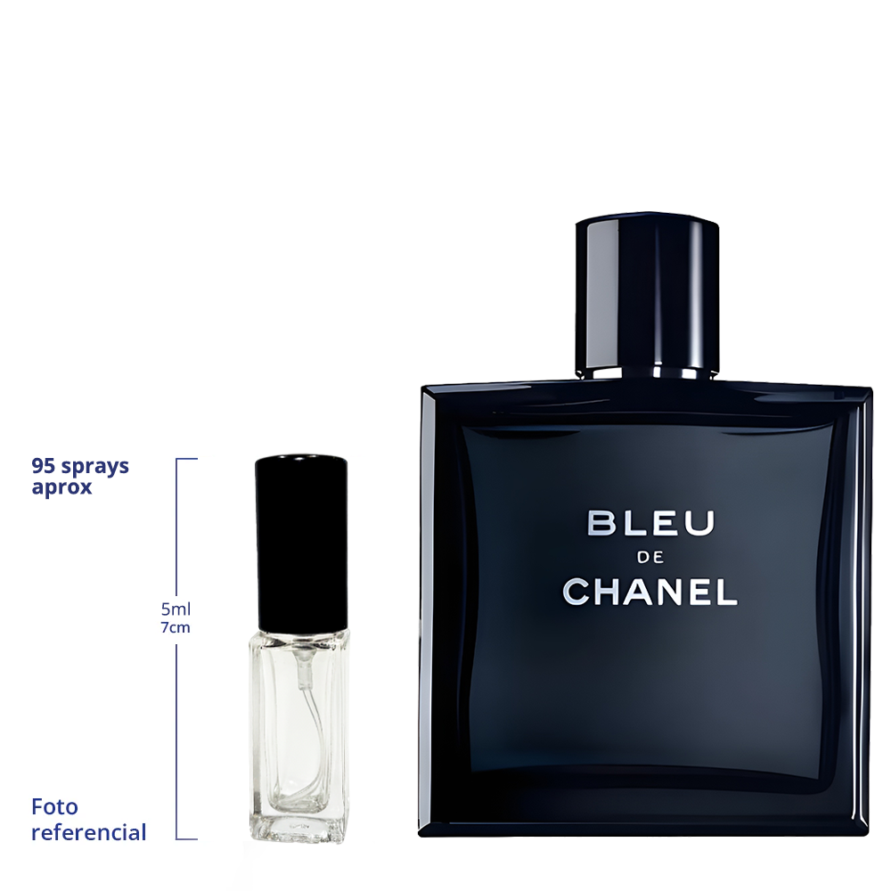 Chanel Bleu pour Homme Decant Travel Size 5ml y 10ml de 75 a 150 Sprays Aprox Eau de Parfum For Men