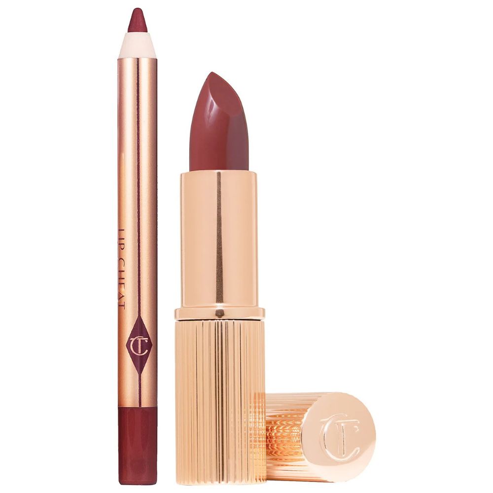 Charlotte Tilbury Mini Pillow Talk Lipstick & Liner Set Color Pillow Talk-Pillow Talk Deep