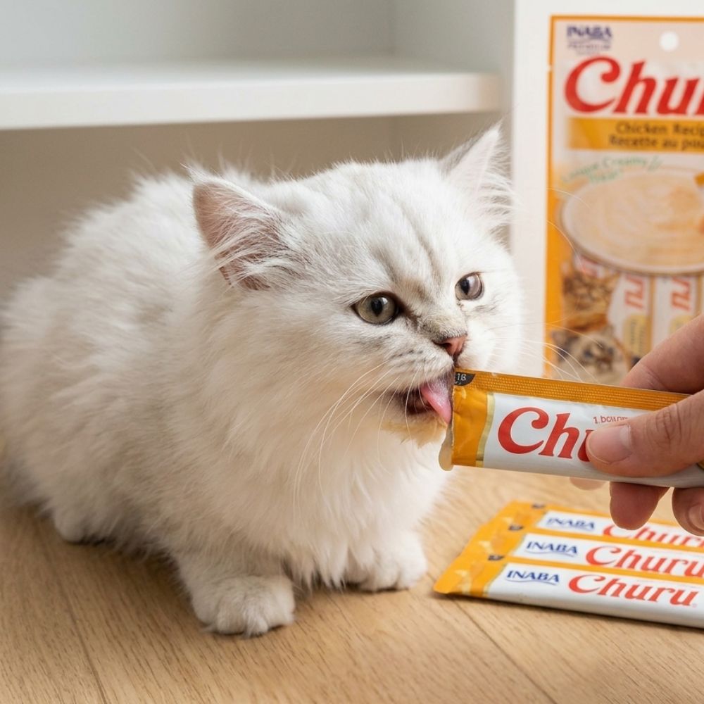 Inaba Churu Snack Húmedo Para Gatos Sabor Chicken 4Und