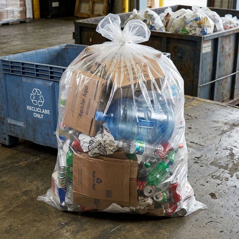 Bolsas Para Basura Transparente Calibre 12 40Kg 1 Und