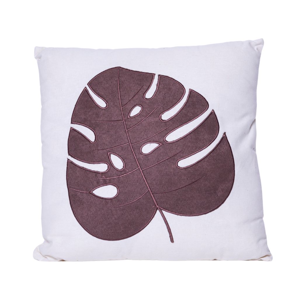Cojin Decorativo Para Sofá con Diseño de Hoja Marrón
