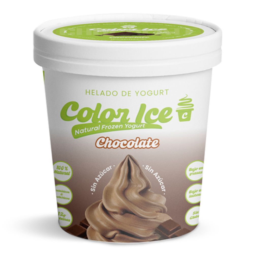 Color Ice Helado de Yogurt Chocolate Sin Azucar 473ml
