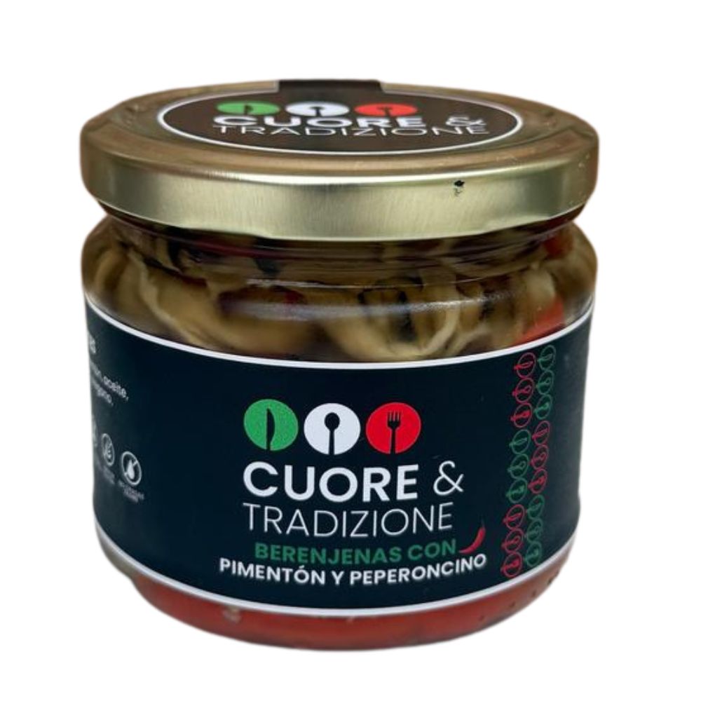 Cuore & Tradizione Berenjenas con Pimenton y Peperoncino 350gr