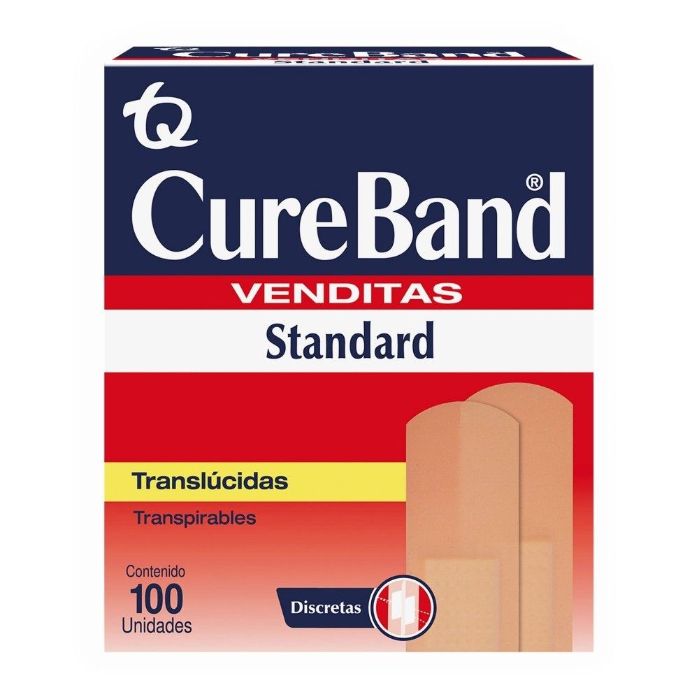 Cureband Venditas Standar Translúcidas Transpirables 100 Und