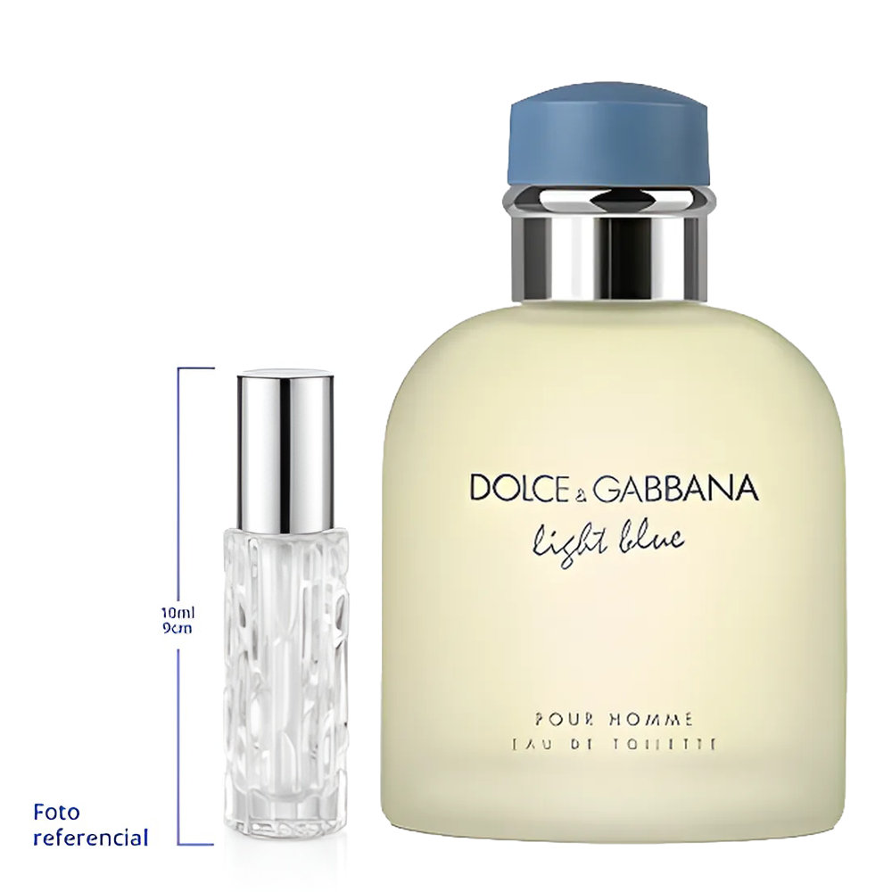 Dolce & Gabbana Light Blue Decant Travel Size 10ml 75 a 150 Sprays Aprox Eau De Toilette For Men