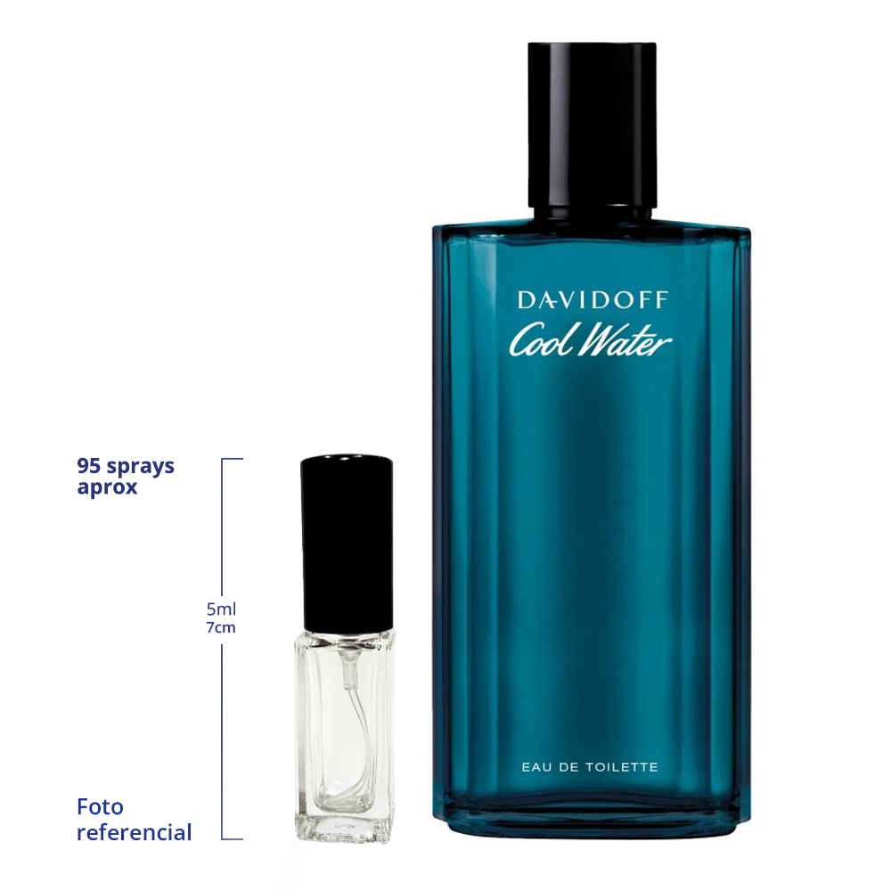 Davidoff Cool Water Decant Travel Size 10ml 95 a 150 Sprays Aprox Eau de Toilette For Men