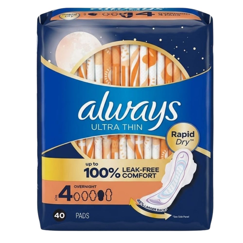 Always Ultra Thin Size 4 Overnight 40 Und
