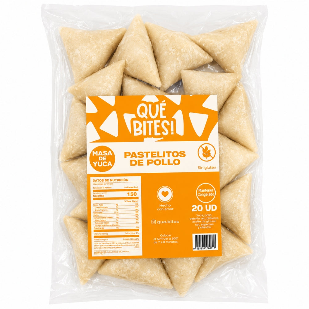Que Bites Pastelitos de Pollo 20 Und