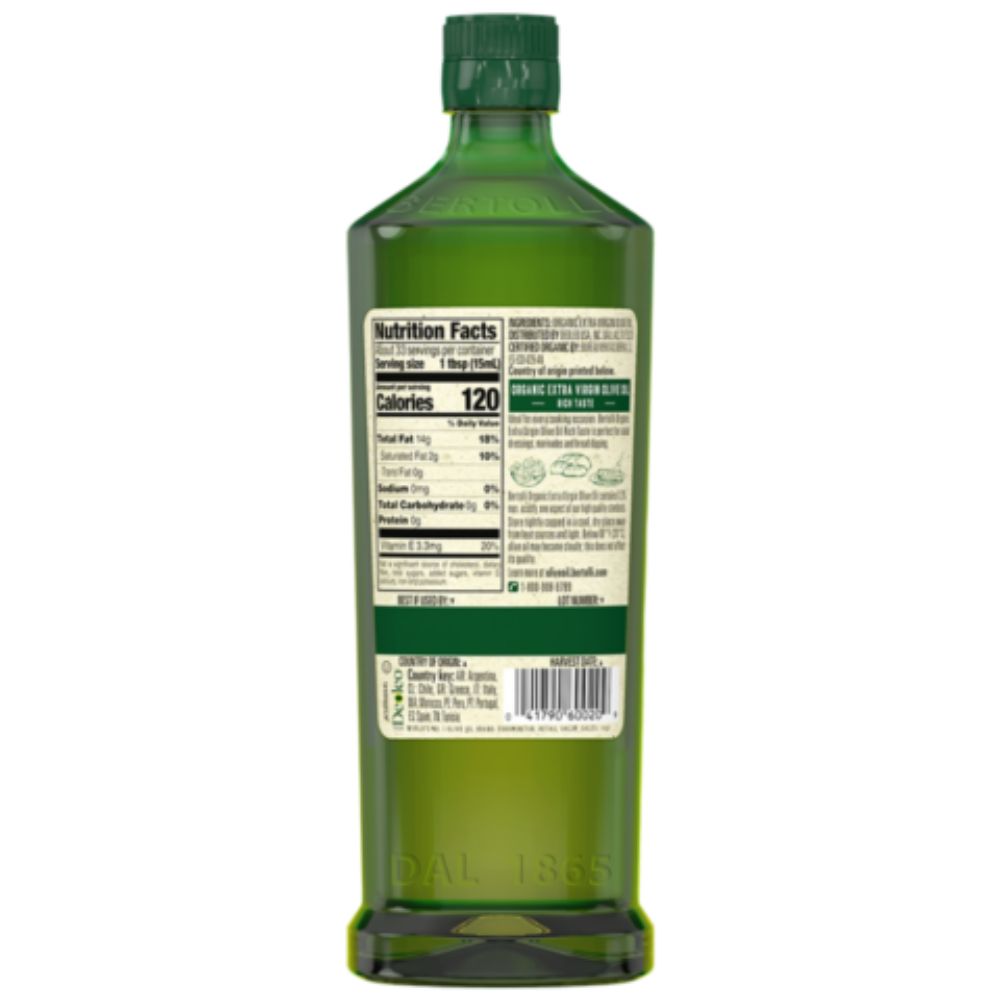 Bertolli Aceite de Oliva Organico Extra Virgen 750 ml