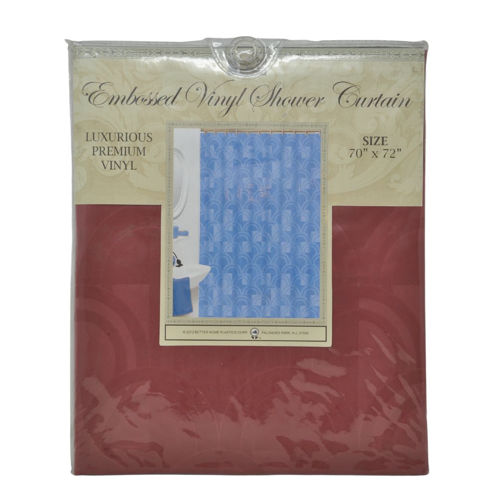 Cortina Para Ducha Clear Printed Vinyl Shower Curtain 70" x 72" Diseño Vinotinto de Circulos