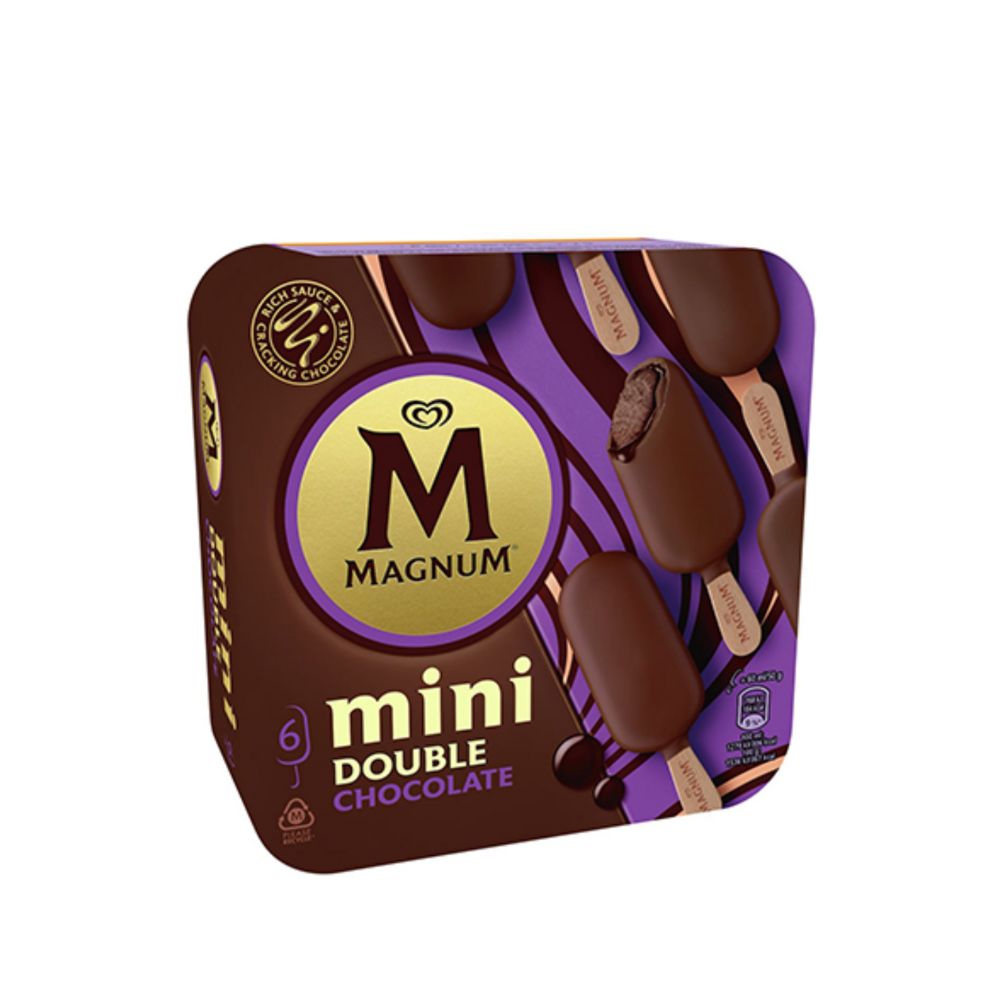 Helados Magnum 6 Pack Mini Double Chocolate