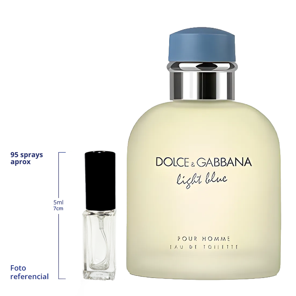 Dolce & Gabbana Light Blue Decant Travel Size 10ml 75 a 150 Sprays Aprox Eau De Toilette For Men