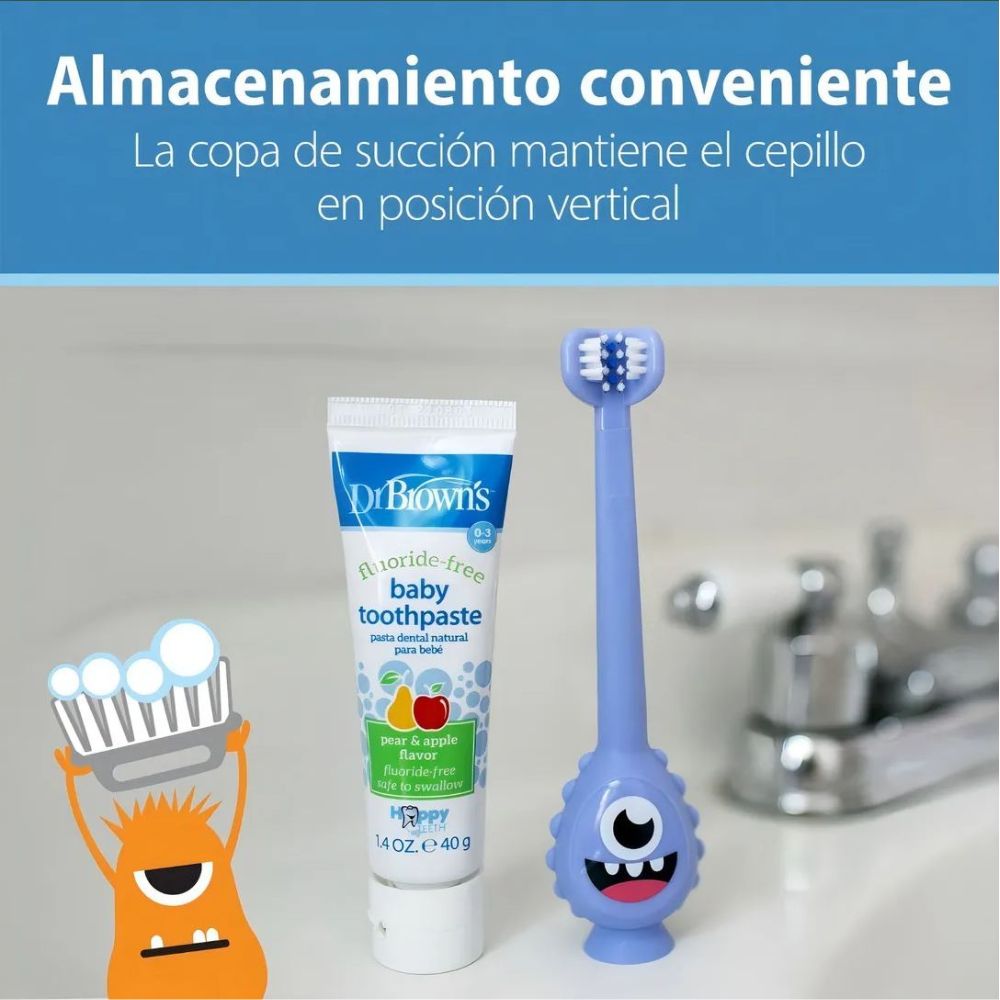 Dr.Browns Cepillo Dental Para NIños Monster Tres Caras 1-4+
