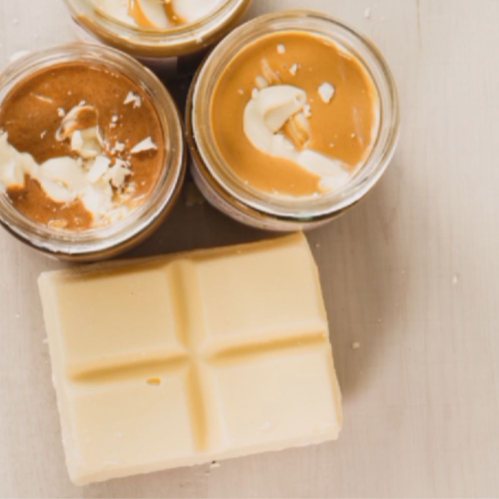 Edellafit Mantequilla de Maní White Fudge con Chocolate Blanco Vegano 200 gr
