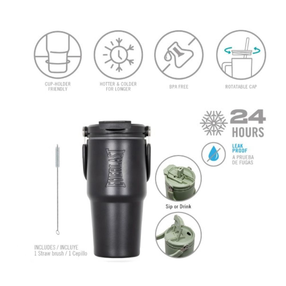 Everlast Vaso Termico Tumbler H2O Color Black 600ml
