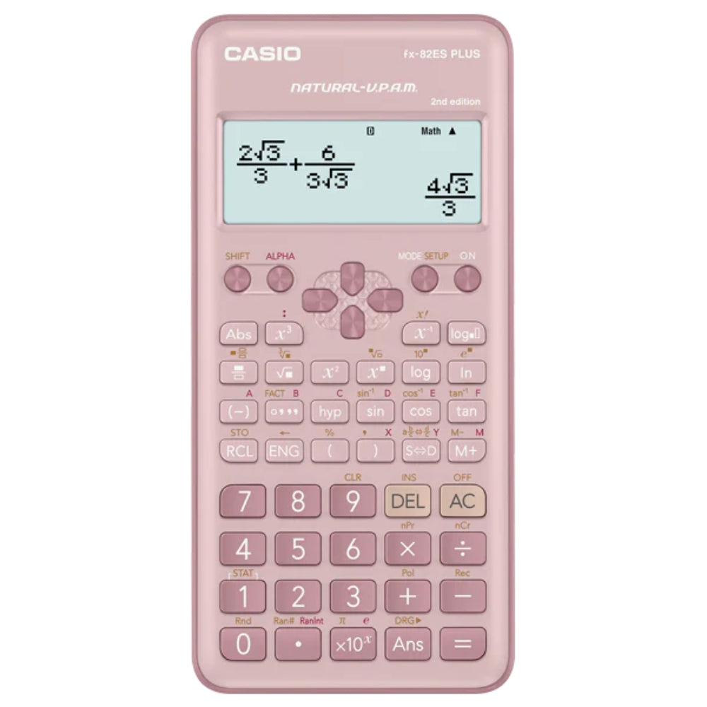 Casio Calculadora Cientifica Estandar Pink fx-82ES Plus-2