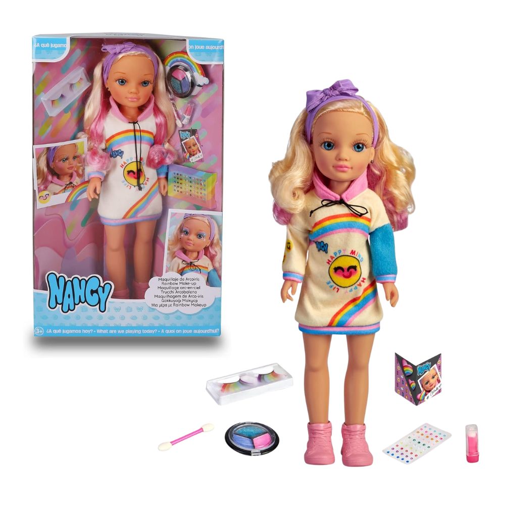 Famosa Muñeca Nancy Maquillaje De Arcoiris 3+