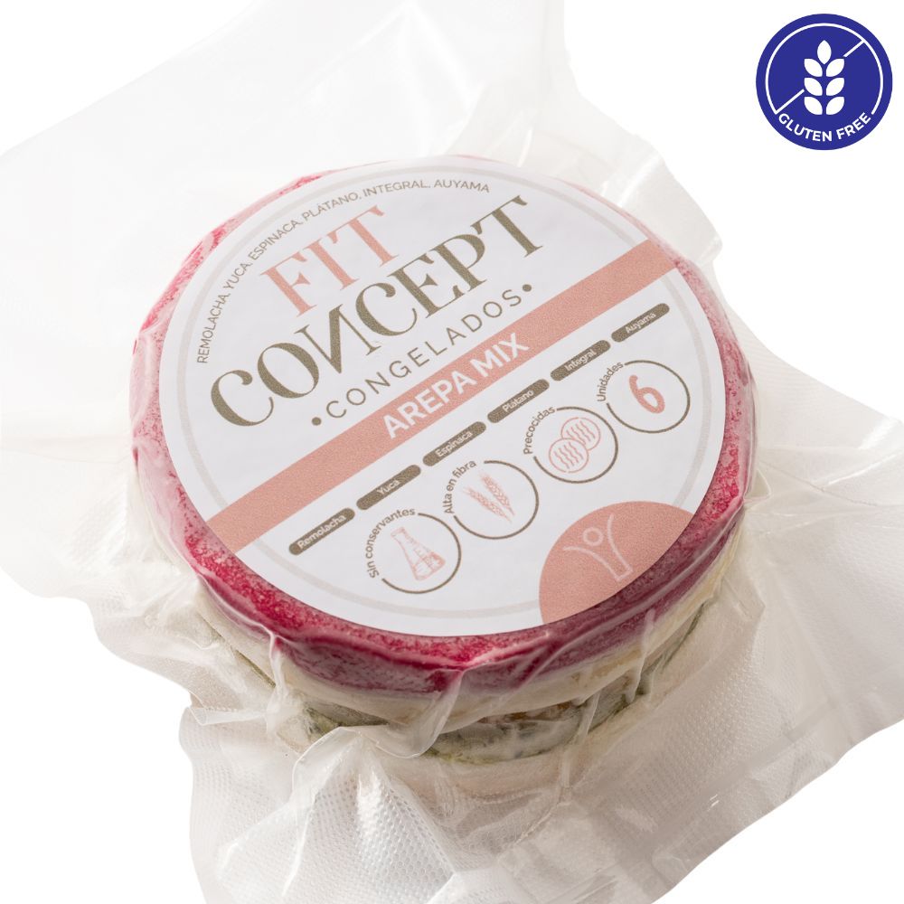 Fit Concept Arepa MIx 6 Und Remolacha, Yuca, Platano, Espinaca, Integral y Auyama