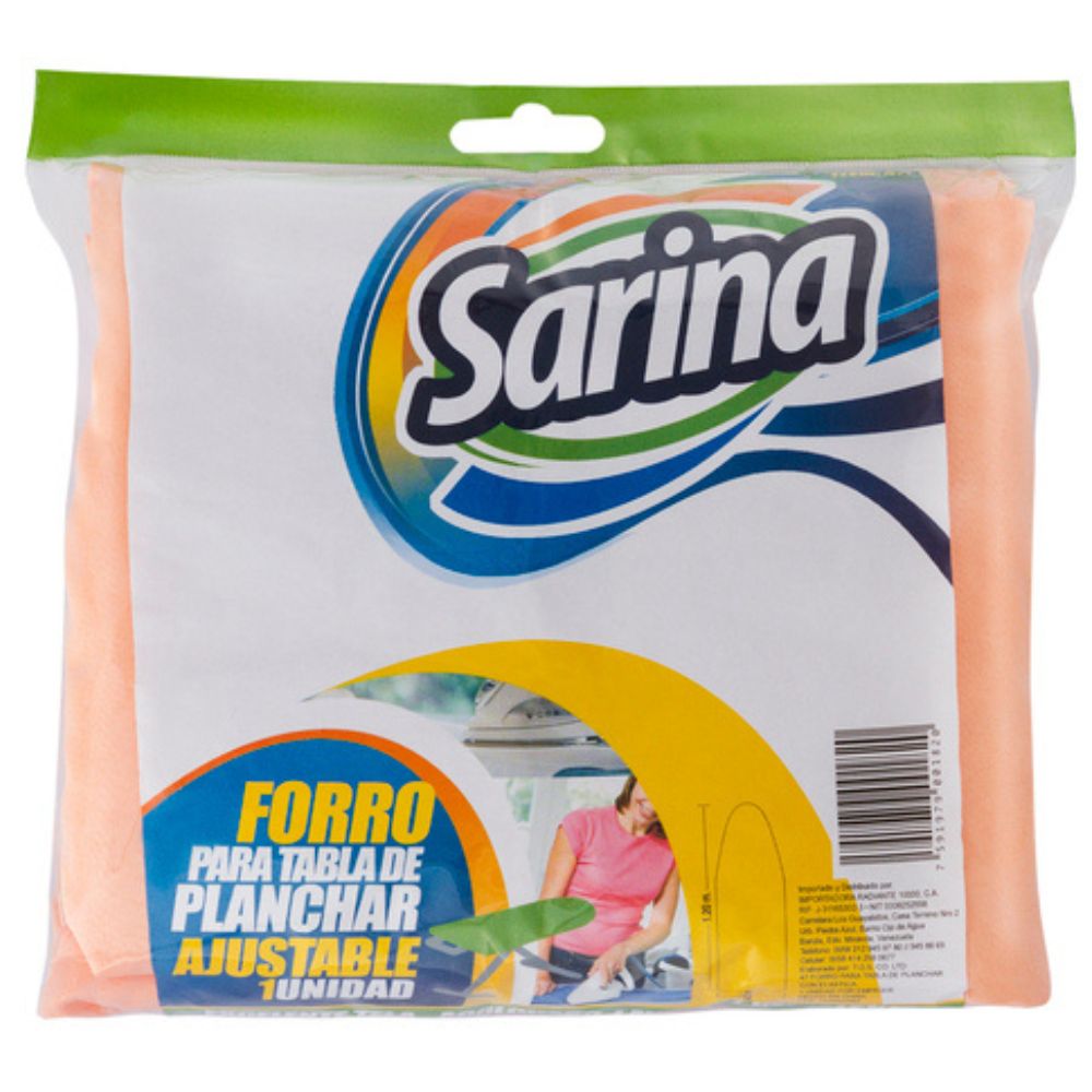 Forro Para Tabla De Planchar Sarina 1.20m x .040m Color Salmón