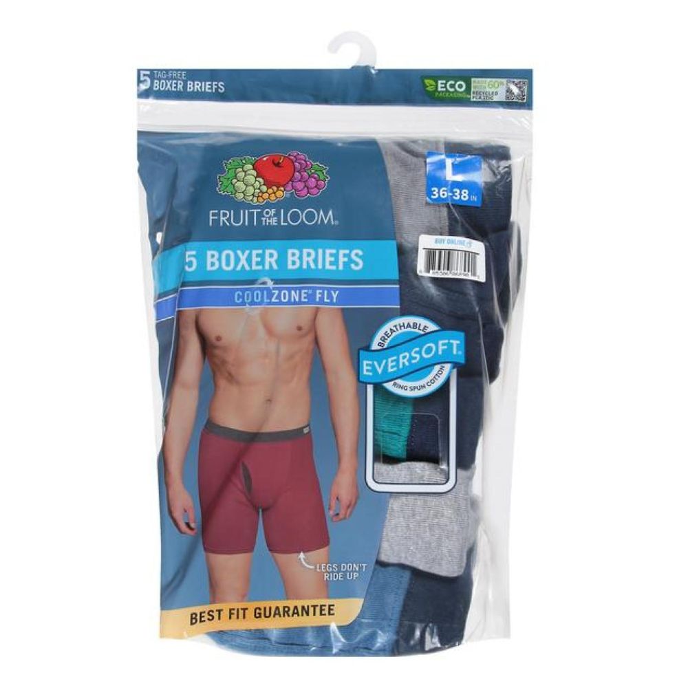 Fruit Of The Loom Boxers Briefs Coolzone Fly 5 Pack