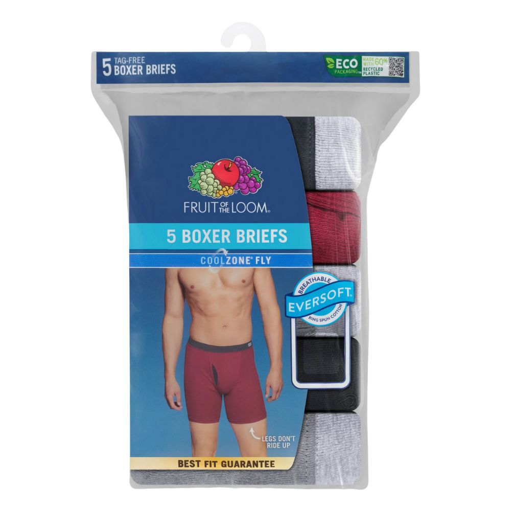 Fruit Of The Loom Boxers Briefs Coolzone Fly 5 Pack