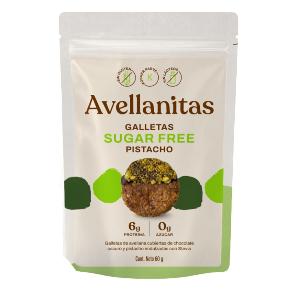 Galletas Avellanitas Pistachio Sugar Free 24 Unidades