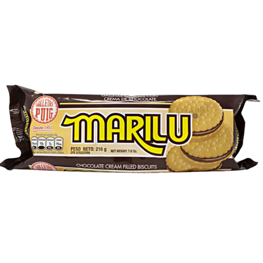 Galletas Marilu Puig de Chocolate 6 Paquetes Individuales 216g