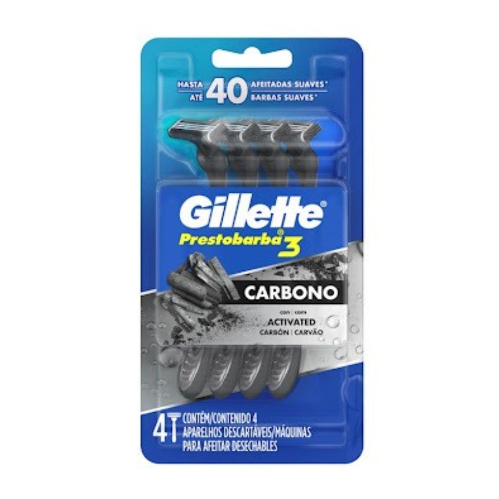 Gillette Maquina Para Afeitar Carbono 4 Und