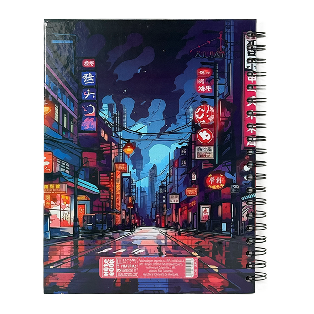 Fantasy Notebook Cuaderno 5 Materias Tapa Dura Diseños Surtidos