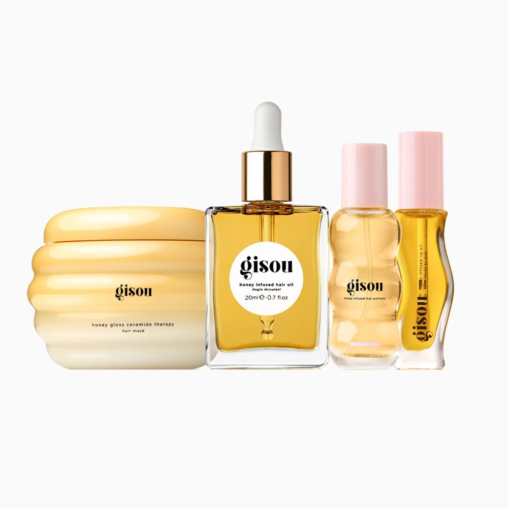 Gisou Set Glow All The Way Hair & Lip Gift Set
