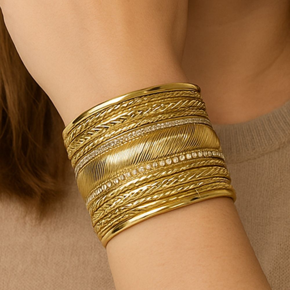 Guess Set De Pulseras Golden