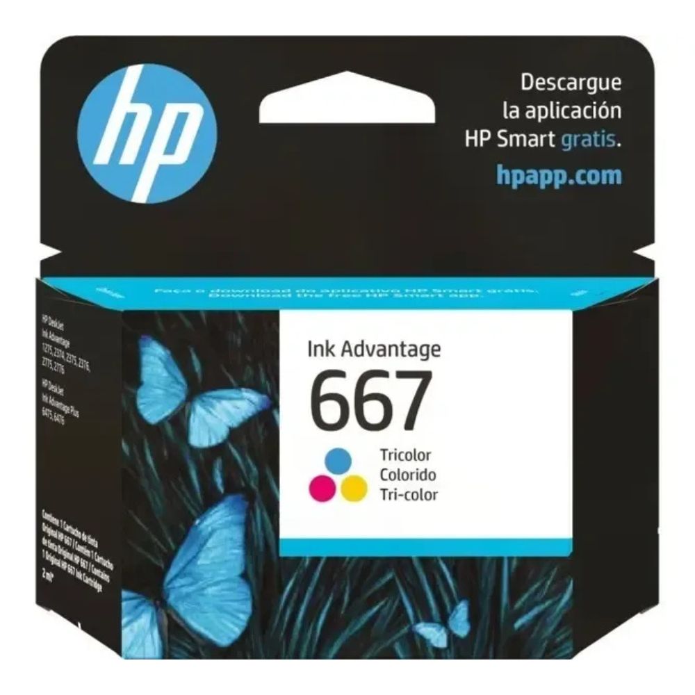 HP Cartucho Original Tricolor 667 1Und