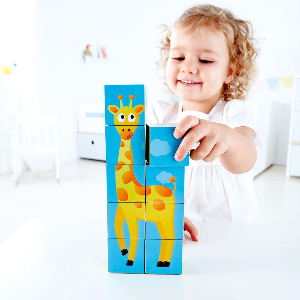 Hape Jungle Animal Block Puzzle 9 piezas 2-4 años