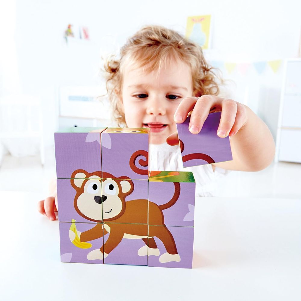 Hape Jungle Animal Block Puzzle 9 piezas 2-4 años