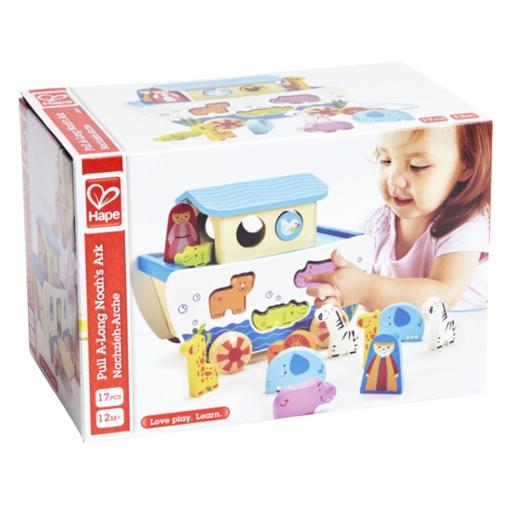 Hape Pull Along Noah's Ark 17 piezas 1-3 años