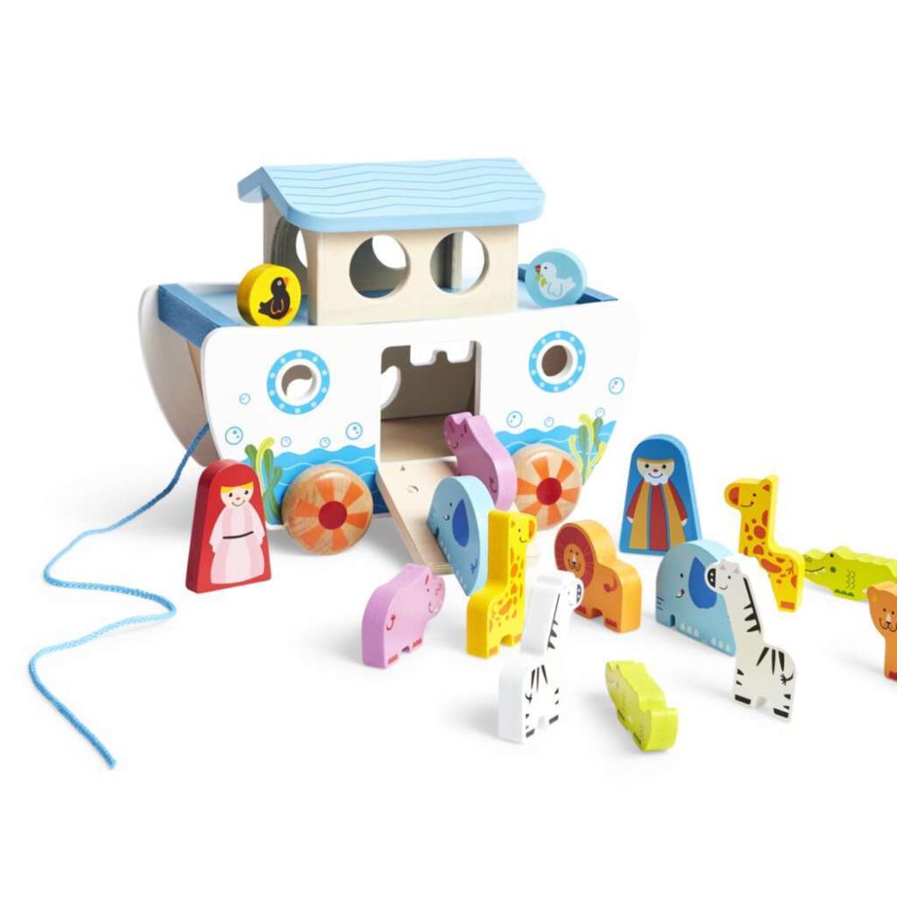 Hape Pull Along Noah's Ark 17 piezas 1-3 años
