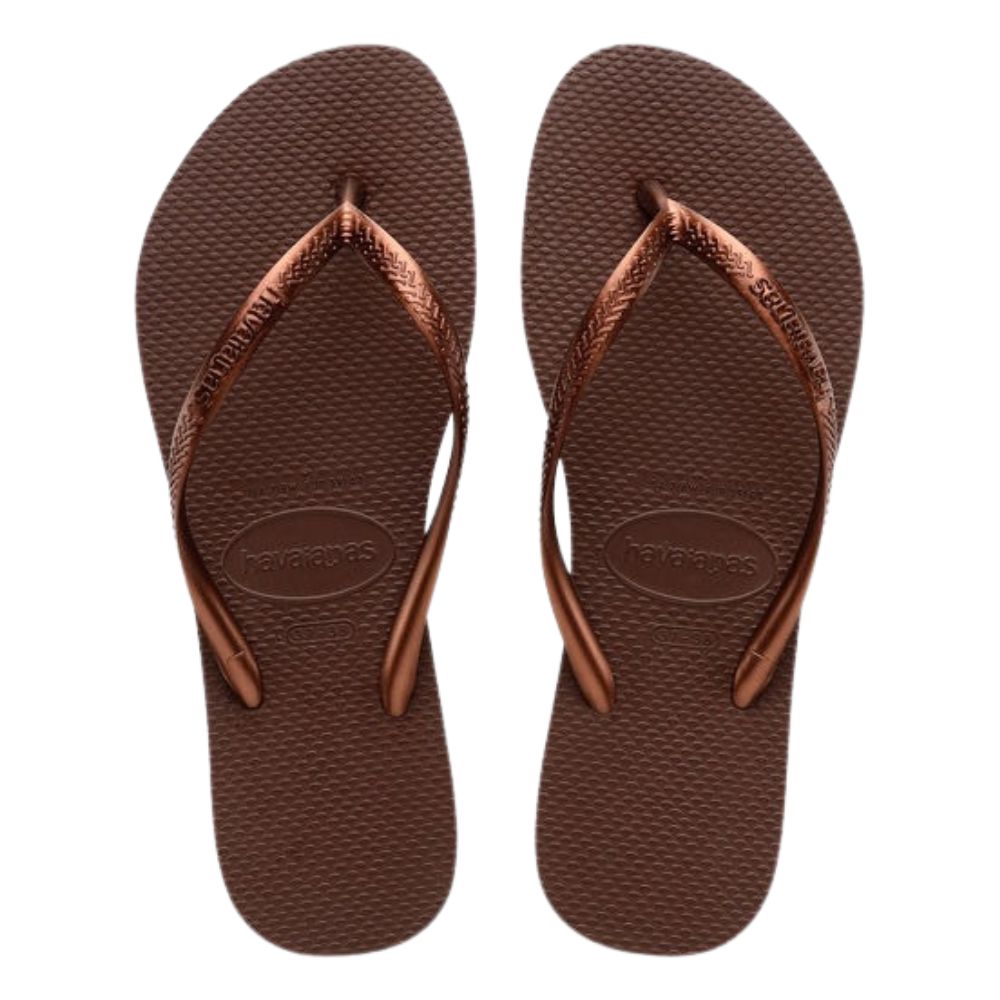 Havaianas Sandalias Para Damas Slim Dark Brown Metal