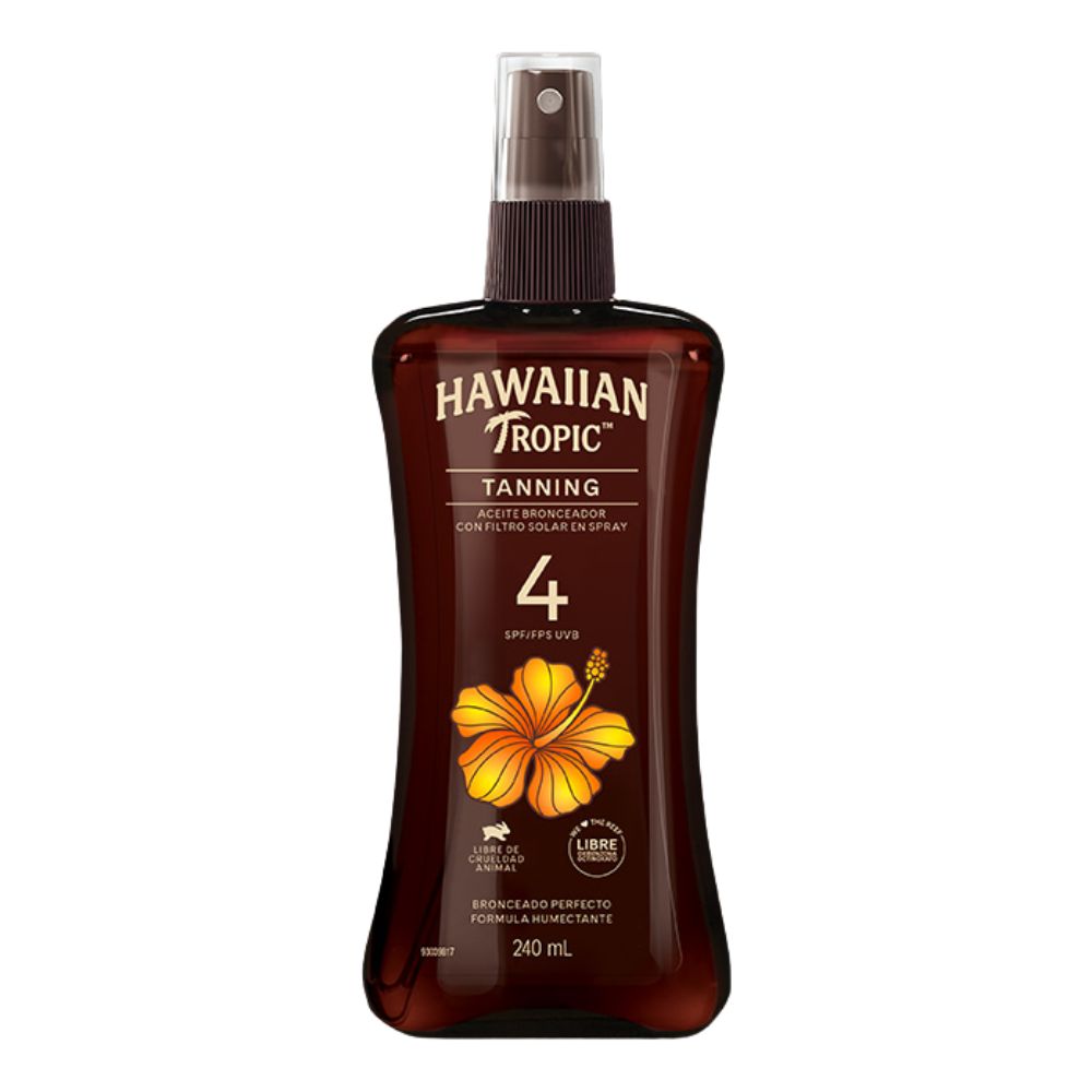 Hawaiian Tropic Aceite Bronceador Tanning Con SPF4 Spray 240ml