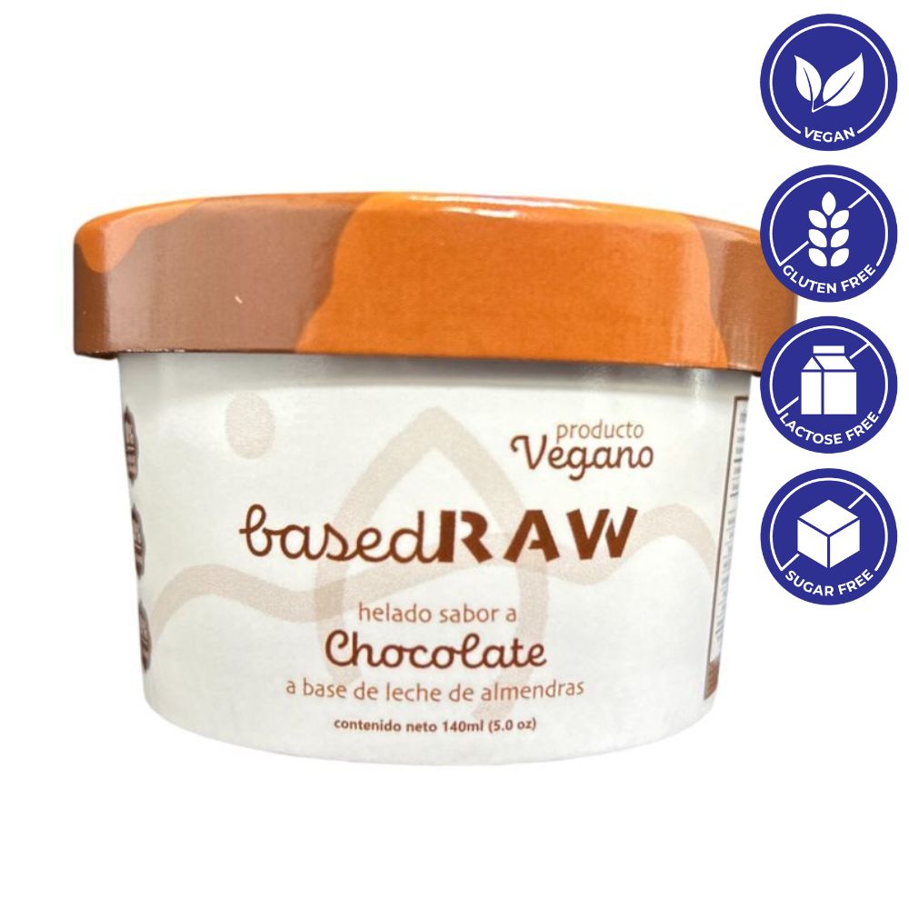 Helado Vegano de Chocolate BasedRaw a Base de Leche de Almendras 130ml