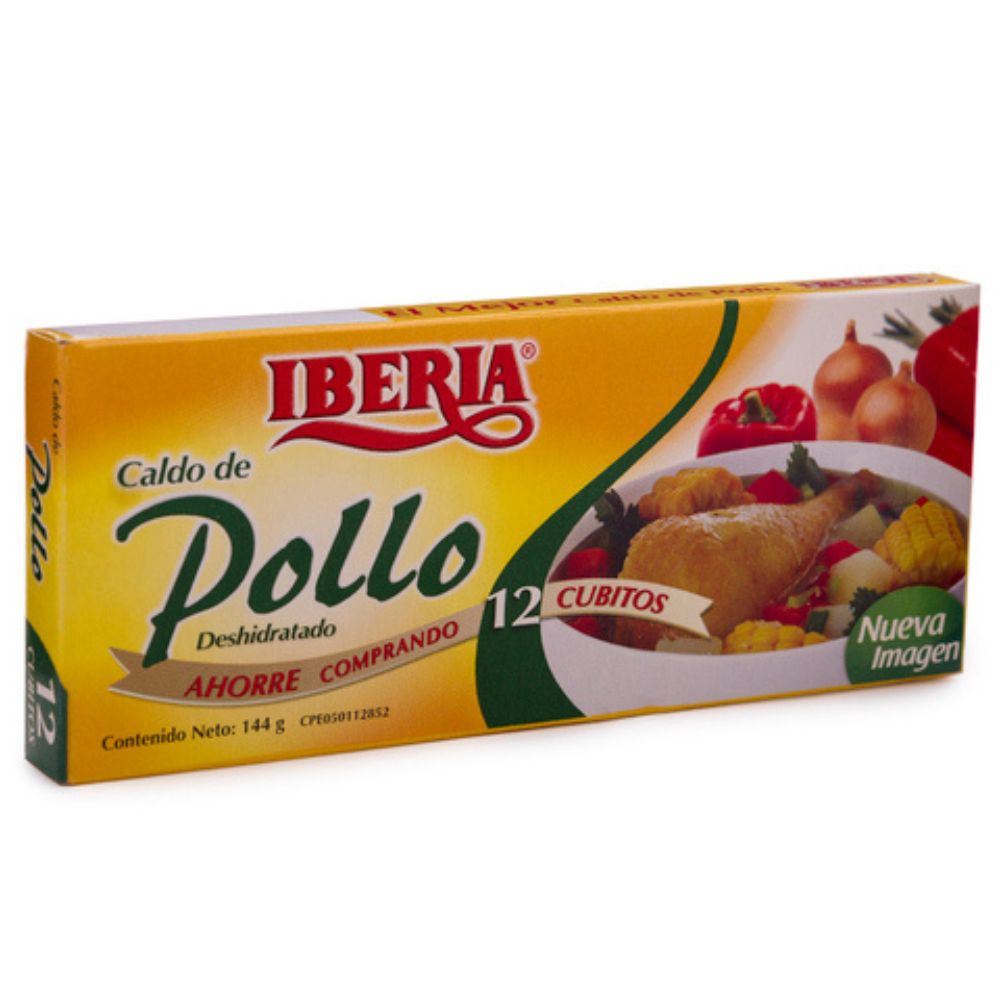 Iberia Cubitos De Pollo Deshidratados 12Und 144gr