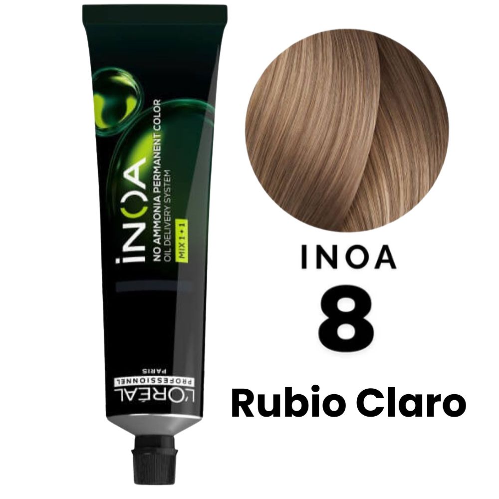 L'Oreal Tinte Inoa Profesional Nro.8 Rubio Claro 60gr