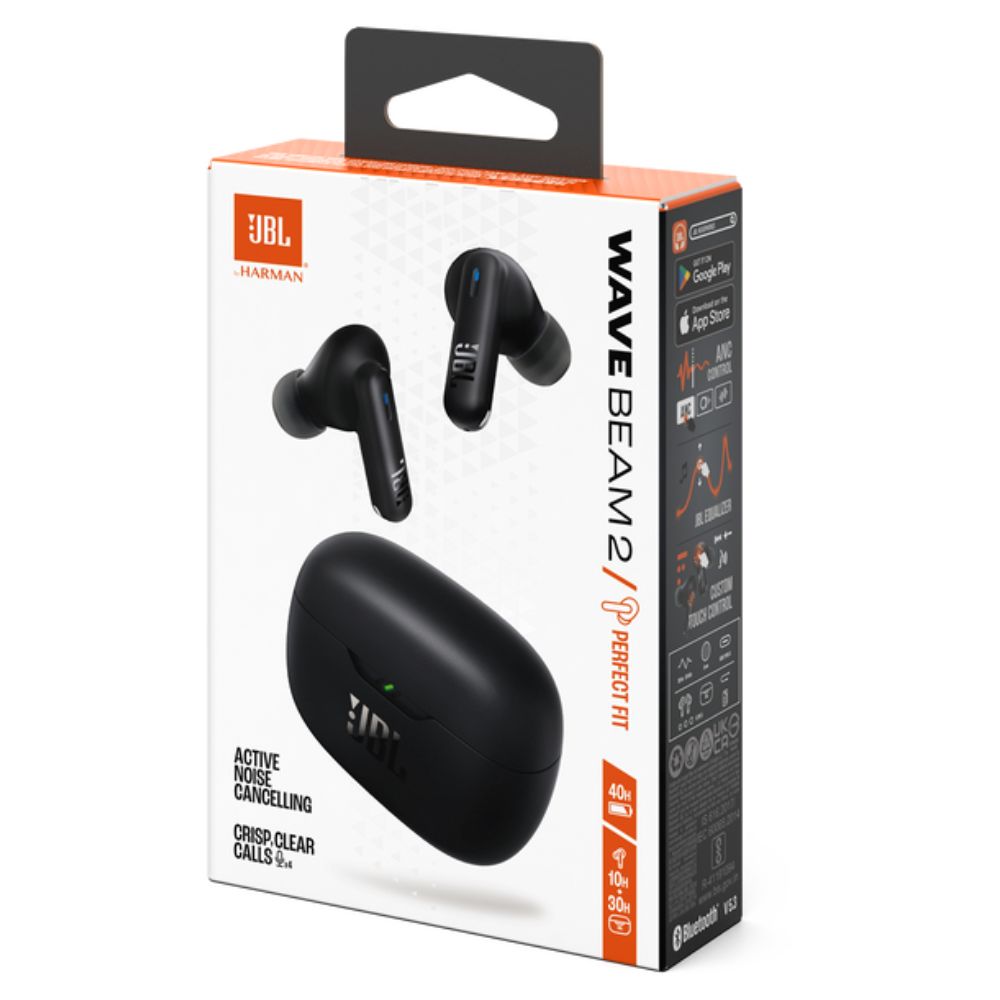 JBL Audifonos Inalámbricos Wave Beam 2 Black