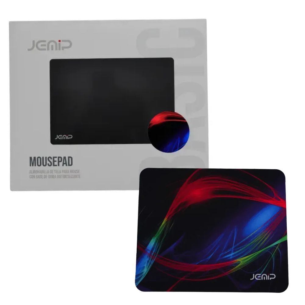 Jemip Mouse Pad Basic Neon Disco Con Base Antideslizante
