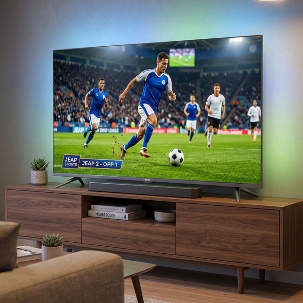 Jemip Televisor Smart TV Halo Lux 4K Full HD 55" Con Base Color Negro