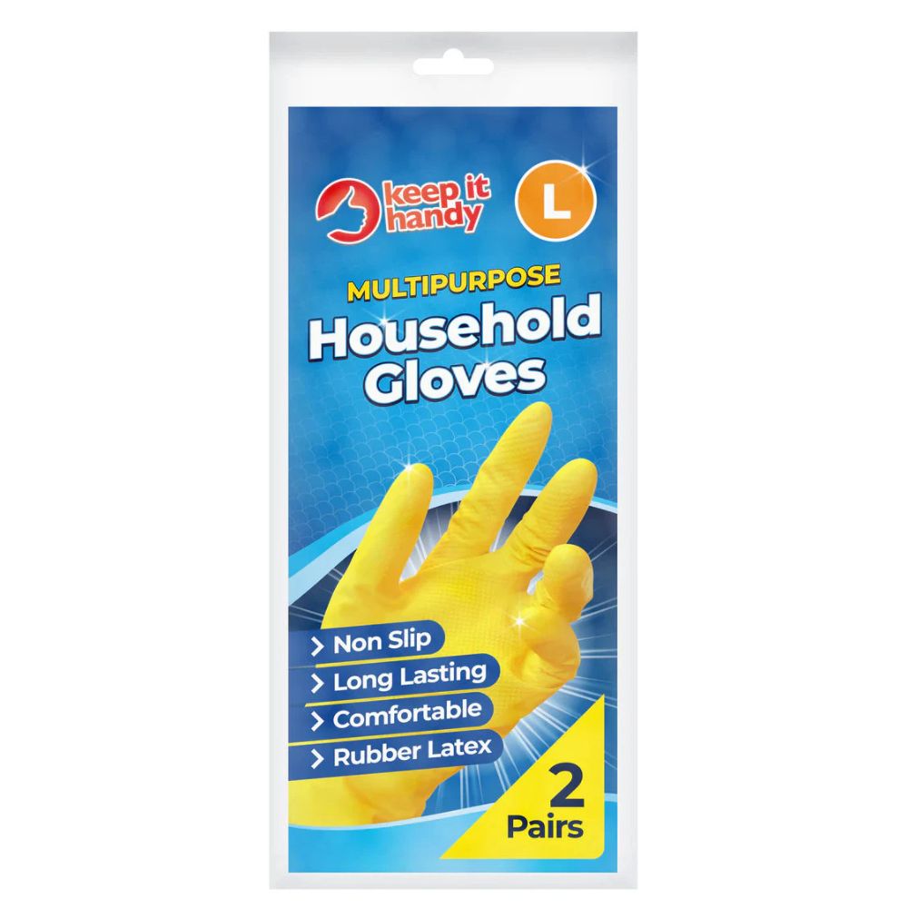 Keep It Handy Guantes De Goma Multiproposito Talla L 2 Pares